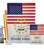 US Rhode Island - States Americana Vertical Impressions Decorative Flags HG140591 Made In USA