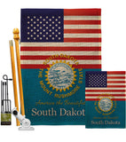 US South Dakota - States Americana Vertical Impressions Decorative Flags HG140593 Made In USA