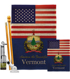 US Vermont - States Americana Vertical Impressions Decorative Flags HG140597 Made In USA