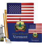 US Vermont - States Americana Vertical Impressions Decorative Flags HG140597 Made In USA