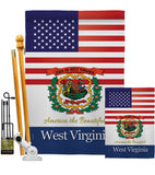 US West Virginia - States Americana Vertical Impressions Decorative Flags HG140600 Made In USA