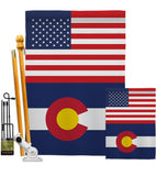 US Colorado - States Americana Vertical Impressions Decorative Flags HG140756 Made In USA