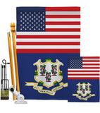 US Connecticut - States Americana Vertical Impressions Decorative Flags HG140757 Made In USA
