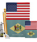 US Delaware - States Americana Vertical Impressions Decorative Flags HG140758 Made In USA