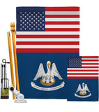 US Louisiana - States Americana Vertical Impressions Decorative Flags HG140769 Made In USA