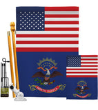 US North Dakota - States Americana Vertical Impressions Decorative Flags HG140789 Made In USA