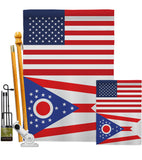 US Ohio - States Americana Vertical Impressions Decorative Flags HG140793 Made In USA