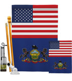 US Pennsylvania - States Americana Vertical Impressions Decorative Flags HG140797 Made In USA