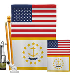 US Rhode Island - States Americana Vertical Impressions Decorative Flags HG140798 Made In USA