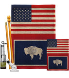 US Wyoming - States Americana Vertical Impressions Decorative Flags HG140813 Made In USA