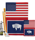 US Wyoming - States Americana Vertical Impressions Decorative Flags HG140813 Made In USA