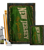 New Jersey Vintage - States Americana Vertical Impressions Decorative Flags HG140975 Made In USA