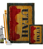 Utah Vintage - States Americana Vertical Impressions Decorative Flags HG140989 Made In USA