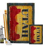 Utah Vintage - States Americana Vertical Impressions Decorative Flags HG140989 Made In USA