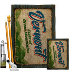 Vermont Vintage - States Americana Vertical Impressions Decorative Flags HG140990 Made In USA