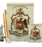 Coat of arms of Arkansas - States Americana Vertical Impressions Decorative Flags HG141209 Made In USA