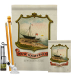 Coat of arms of New Hampshire - States Americana Vertical Impressions Decorative Flags HG141236 Made In USA