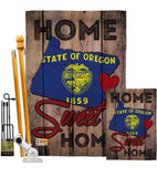 State Oregon Home Sweet Home - States Americana Vertical Impressions Decorative Flags HG191112 Made In USA