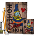 State Idaho Home Sweet Home - States Americana Vertical Impressions Decorative Flags HG191117 Made In USA