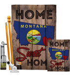 State Montana Home Sweet Home - States Americana Vertical Impressions Decorative Flags HG191122 Made In USA