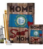 State South Dakota Home Sweet Home - States Americana Vertical Impressions Decorative Flags HG191124 Made In USA