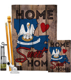 State Louisiana Home Sweet Home - States Americana Vertical Impressions Decorative Flags HG191130 Made In USA