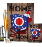 State Ohio Home Sweet Home - States Americana Vertical Impressions Decorative Flags HG191137 Made In USA