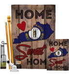 State Kentucky Home Sweet Home - States Americana Vertical Impressions Decorative Flags HG191139 Made In USA