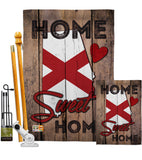 State Alabama Home Sweet Home - States Americana Vertical Impressions Decorative Flags HG191140 Made In USA