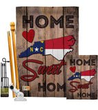 State North Carolina Home Sweet Home - States Americana Vertical Impressions Decorative Flags HG191144 Made In USA