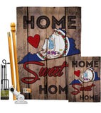 State Virginia Home Sweet Home - States Americana Vertical Impressions Decorative Flags HG191145 Made In USA