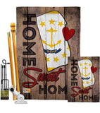 State Rhode Island Home Sweet Home - States Americana Vertical Impressions Decorative Flags HG191156 Made In USA