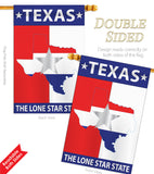 Texas Lone Star State - States Americana Vertical Impressions Decorative Flags HG108021 Made In USA