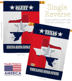 Texas Lone Star State - States Americana Vertical Impressions Decorative Flags HG108021 Made In USA