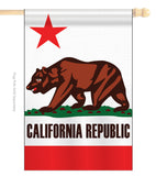 California - States Americana Vertical Applique Decorative Flags HG108050
