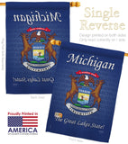 Michigan - States Americana Vertical Impressions Decorative Flags HG108105 Made In USA