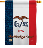 Iowa - States Americana Vertical Impressions Decorative Flags HG108111 Made In USA