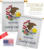 Illinois - States Americana Vertical Impressions Decorative Flags HG108113 Made In USA