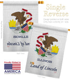 Illinois - States Americana Vertical Impressions Decorative Flags HG108113 Made In USA