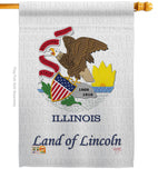 Illinois - States Americana Vertical Impressions Decorative Flags HG108113 Made In USA