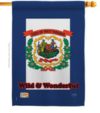 West Virginia - States Americana Vertical Impressions Decorative Flags HG108115 Made In USA