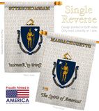 Massachusetts - States Americana Vertical Impressions Decorative Flags HG108116 Made In USA