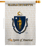 Massachusetts - States Americana Vertical Impressions Decorative Flags HG108116 Made In USA