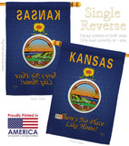 Kansas - States Americana Vertical Impressions Decorative Flags HG108132 Made In USA