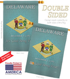 Delaware - States Americana Vertical Impressions Decorative Flags HG108139 Made In USA