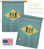 Delaware - States Americana Vertical Impressions Decorative Flags HG108139 Made In USA