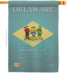 Delaware - States Americana Vertical Impressions Decorative Flags HG108139 Made In USA