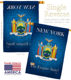 New York - States Americana Vertical Impressions Decorative Flags HG108147 Made In USA