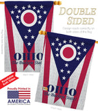 Ohio - States Americana Vertical Impressions Decorative Flags HG108175 Made In USA