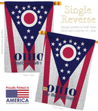 Ohio - States Americana Vertical Impressions Decorative Flags HG108175 Made In USA